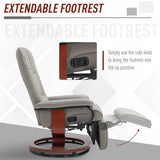 Faux Leather Recliner Chair 78cm Wide With Footrest - Velmora