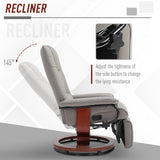 Faux Leather Recliner Chair 78cm Wide With Footrest - Velmora