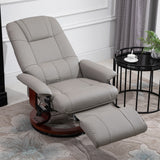 Faux Leather Recliner Chair 78cm Wide With Footrest - Velmora