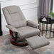 Faux Leather Recliner Chair 78cm Wide With Footrest - Velmora