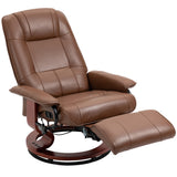 Faux Leather Recliner Chair 78cm Wide With Footrest - Velmora