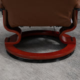 Faux Leather Recliner Chair 78cm Wide With Footrest - Velmora