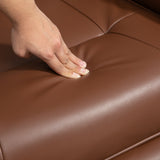 Faux Leather Recliner Chair 78cm Wide With Footrest - Velmora