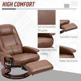 Faux Leather Recliner Chair 78cm Wide With Footrest - Velmora