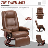 Faux Leather Recliner Chair 78cm Wide With Footrest - Velmora