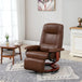 Faux Leather Recliner Chair 78cm Wide With Footrest - Velmora