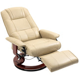 Faux Leather Recliner Chair 78cm Wide With Footrest - Velmora