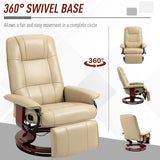 Faux Leather Recliner Chair 78cm Wide With Footrest - Velmora