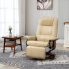 Faux Leather Recliner Chair 78cm Wide With Footrest - Velmora