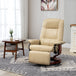Faux Leather Recliner Chair 78cm Wide With Footrest - Velmora