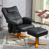 Faux Leather Recliner Chair 78cm Wide With Footstool - Velmora