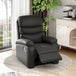 Faux Leather Recliner Chair 80cm Wide With Footrest - Velmora