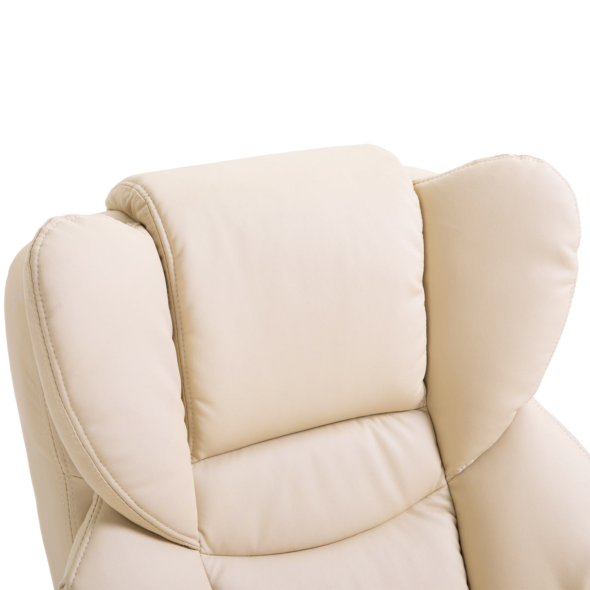 Faux Leather Recliner Chair 80cm Wide With Footstool And Metal Base - Velmora