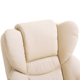 Faux Leather Recliner Chair 80cm Wide With Footstool And Metal Base - Velmora