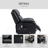 Faux Leather Recliner Chair 82cm Wide - Velmora