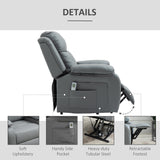 Faux Leather Recliner Chair 82cm Wide - Velmora