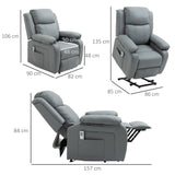 Faux Leather Recliner Chair 82cm Wide - Velmora