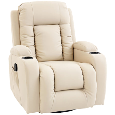 Faux Leather Recliner Chair 82cm Wide With Extended Footrest - Velmora