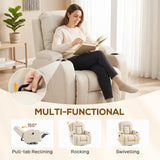 Faux Leather Recliner Chair 82cm Wide With Extended Footrest - Velmora
