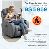 Faux Leather Recliner Chair 82cm Wide With Extended Footrest - Velmora