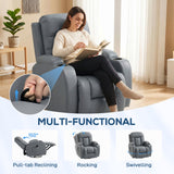 Faux Leather Recliner Chair 82cm Wide With Extended Footrest - Velmora