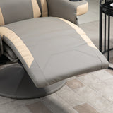 Faux Leather Recliner Chair 82cm Wide With Footrest - Velmora