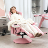 Faux Leather Recliner Chair 82cm Wide With Footrest - Velmora