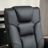 Faux Leather Recliner Chair 84cm Wide With Footstool - Velmora