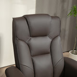 Faux Leather Recliner Chair 84cm Wide With Footstool - Velmora