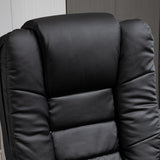 Faux Leather Recliner Chair 85cm Wide With Footstool - Velmora