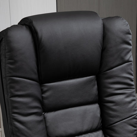 Faux Leather Recliner Chair 85cm Wide With Footstool - Velmora