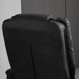 Faux Leather Recliner Chair 85cm Wide With Footstool - Velmora