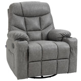 Faux Leather Recliner Chair 86cm Wide With Footrest And 2 Cup Holders - Velmora