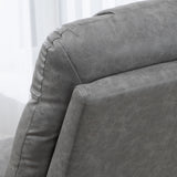 Faux Leather Recliner Chair 86cm Wide With Footrest And 2 Cup Holders - Velmora