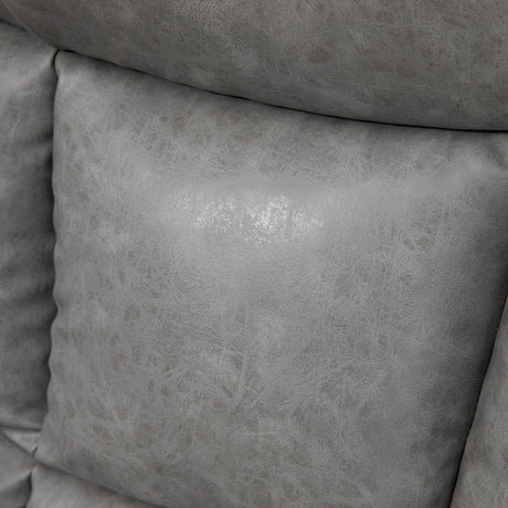 Faux Leather Recliner Chair 86cm Wide With Footrest And 2 Cup Holders - Velmora