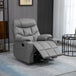 Faux Leather Recliner Chair 86cm Wide With Footrest And 2 Cup Holders - Velmora