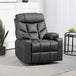Faux Leather Recliner Chair 86cm Wide With Footrest And 2 Cup Holders - Velmora