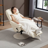 Faux Leather Recliner Chair 86cm Wide With Footrest - Velmora