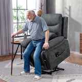 Faux Leather Recliner Chair 91cm Wide With Footrest - Velmora