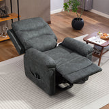 Faux Leather Recliner Chair 91cm Wide With Footrest - Velmora