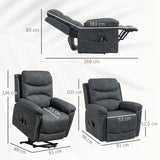 Faux Leather Recliner Chair 91cm Wide With Footrest - Velmora