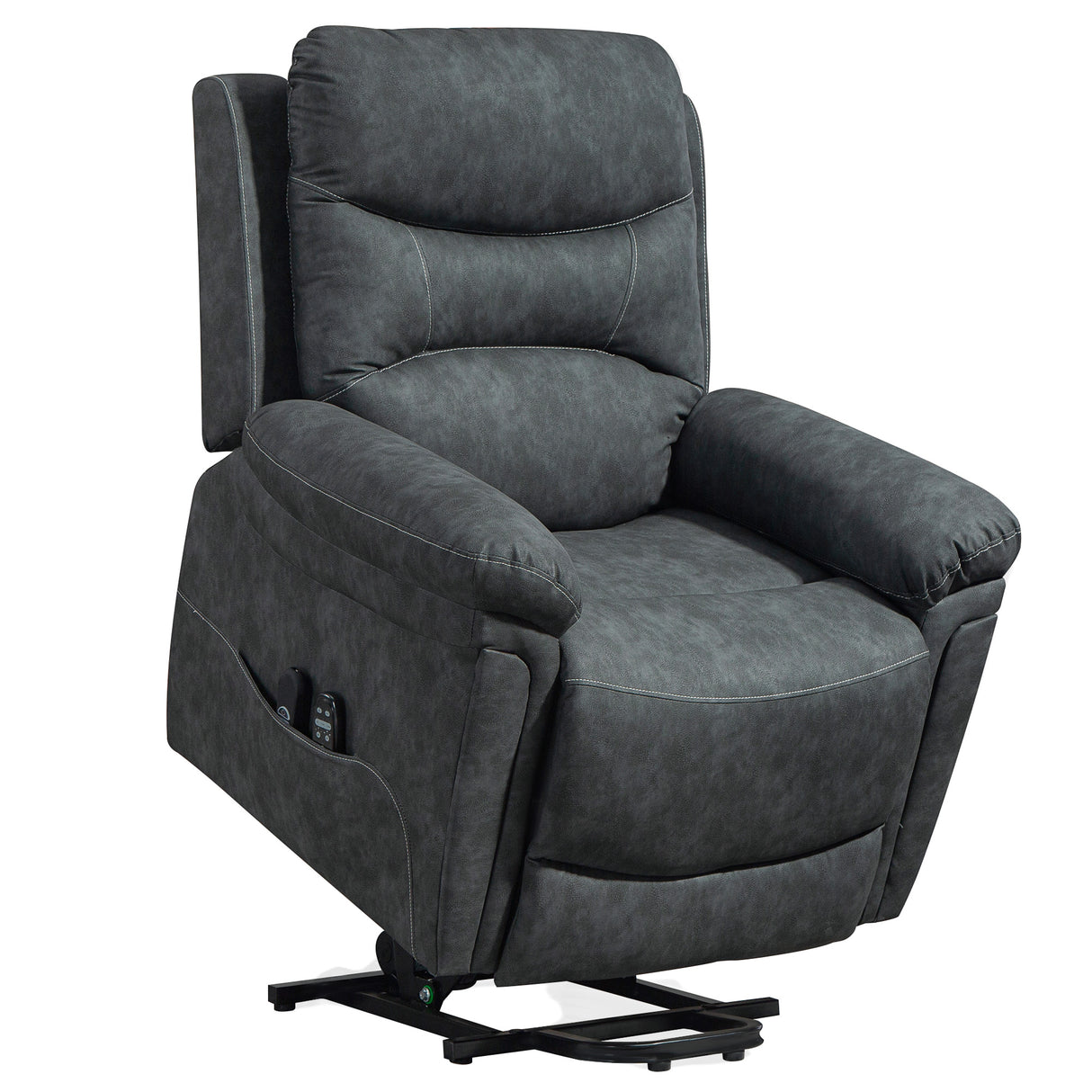 Faux Leather Recliner Chair 91cm Wide With Footrest - Velmora