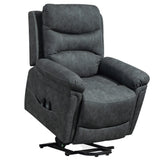 Faux Leather Recliner Chair 91cm Wide With Footrest - Velmora
