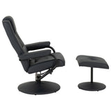 Faux Leather Recliner Chair And Footstool - Ascot