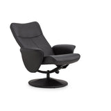 Faux Leather Recliner Chair With Stool - Lugano