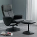 Faux Leather Recliner Chair With Stool - Lugano