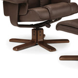 Faux Leather Recliner Chair With Stool - Malmo