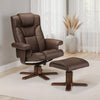 Faux Leather Recliner Chair With Stool - Malmo