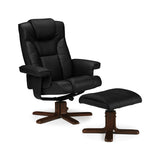 Faux Leather Recliner Chair With Stool - Malmo