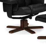 Faux Leather Recliner Chair With Stool - Malmo